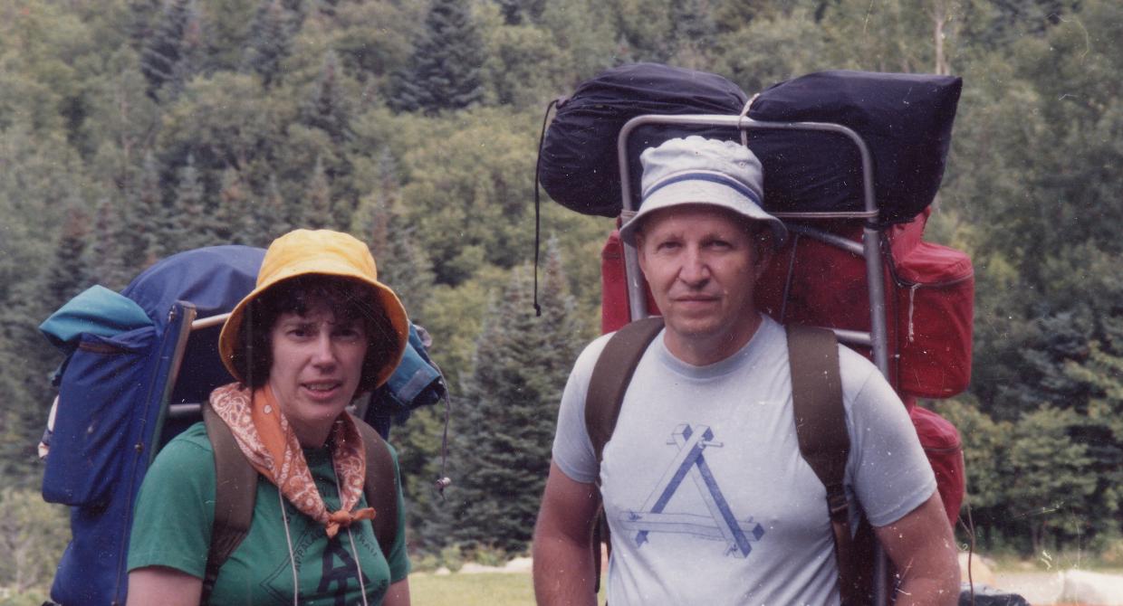 Jane and Walt Daniels on their Appalachian Trail section hike in 1992. Photo by Karen Daniels.