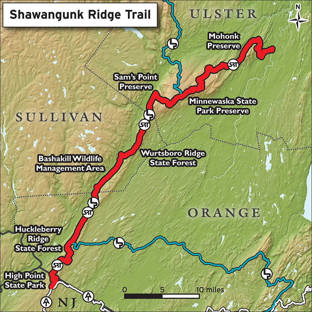 Shawangunk Ridge Trail Overview Map